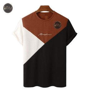 เสื้อยืดแขนสั้นผ้าโพลีเอสเตอร์/ ผ้าฝ้ายลายสก็อตเป็นมิตรกับสิ่งแวดล้อมระบายอากาศขนาดพลัสไซส์ออกแบบโลโก้อินเทรนด์ - Product Image 5