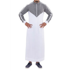 Thobe Jubbah musulman traditionnel pour homme, de haute qualité, léger, style simple, nouveau, avec logo personnalisé, broderie perlée, vêtements saoudiens - Product Image 1