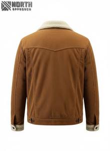 Veste chaude intérieure en laine à double revêtement Matériau de qualité supérieure avec logo personnalisé et design Veste unie décontractée Service OEM pour hommes - Product Image 2