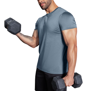 Vêtements de plein air hommes T-shirt haute qualité sonnerie produit personnalisé blanc col rond tissu extensible T-shirt pour hommes - Product Image 2