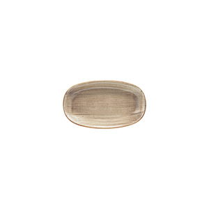 Plato de Porcelana Moderno Bonna Gourmet, 19x11 cm, Forma Ovalada de Barco, Textura Natural, para Servir y Presentar en Fiestas - Product Image 1