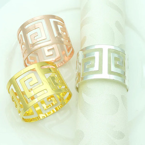 ดีไซน์ที่ยอดเยี่ยมแหวนผ้าเช็ดปากโลหะสีทองสําหรับห้องครัวร้านอาหารงานแต่งงานตกแต่งบ้านและโรงแรมบนโต๊ะอาหาร - Product Image 5