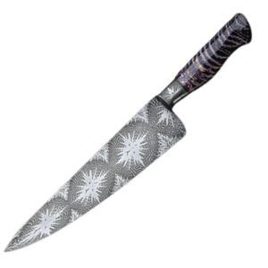 Cuchillo de Cocina Santoku Profesional Forjado a Mano de 7 Pulgadas, Acero Inoxidable Japonés con Alto Contenido de Carbono, 3 Capas AUS10, Mango de Madera, Cuchillo de Chef - Product Image 4