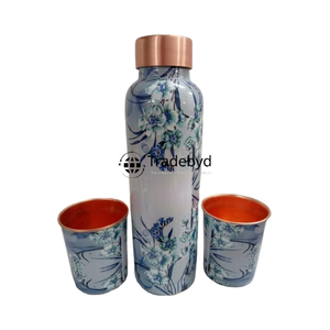 Cadeau prêt bouteille en cuivre qui favorise le bien-être et la beauté choix parfait pour les amateurs d'éco et de luxe Tradebyd - Product Image 4