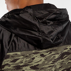Sudadera con capucha de algodón 100% para hombre, con media cremallera y cuello alto, diseño patchwork, logotipo personalizado, OEM, estilo urbano, invierno, venta al por mayor - Product Image 6