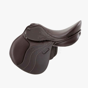 Silla de montar clásica de cuero genuino para caballo, diseñada para entrenamiento profesional, comodidad y actividades ecuestres al aire libre. - Product Image 2