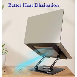 Support pour ordinateur portable en métal Wz-302 PRO, moins de 17 pouces, rotation à 360 degrés, design moderne, pliable et portable - Product Image 4