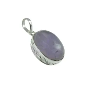 Pendentif en argent 925 plaqué rhodium avec pierre précieuse lavande pour femmes - Product Image 2