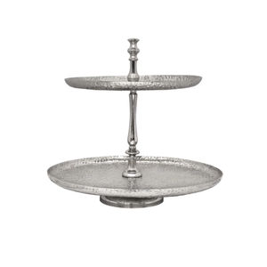 Factory Wholesale Creative Metal Iron Pedestal Cake Stand Gold Plated For Table Decor Hammered Finish <b>Dessert</b> Display Stand - Product Image 6
