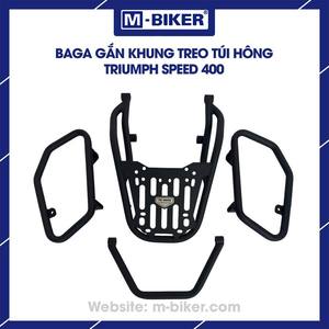 For Speed 400 Stainless Steel Rear <b>Rack</b> Side Frame for Hanging Side Bags-<b>Saddle</b> Bag Type Cyberpunk Design Retrofit/Upgrade - Product Image 6