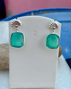 925 Sterling Silver Emerald Boucle D'oreille Bijoux En Argent Emeraude Cristal Argent Boucle D'oreille Femmes Élégant Et Classique Boucle D'oreille - Product Image 4