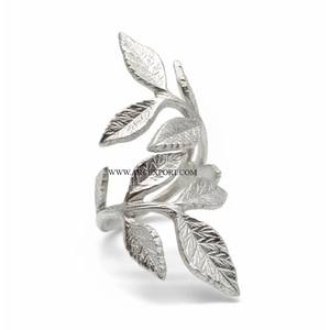 <b>Silver</b> Plated Leaf Design Metal <b>Napkin</b> Ring Holder for Wedding and Giveaways Decor Eco-Friendly <b>Napkin</b> Rings in Wholesale Price - Product Image 1