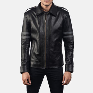 Veste en cuir PU pour hommes avec col montant Manteau de moto tendance printemps et automne - Product Image 5