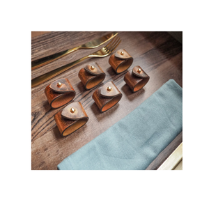 Servilletero de cuero, de escritorio para Hotel servilletero, soporte para anillo de servilleta, hebilla de cuero, artículos de decoración de mesa - Product Image 1