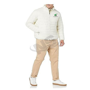 Chaqueta acolchada con estilo para hombre, OEM chaqueta de invierno, bombardero acolchado de gran tamaño hecho a medida con logotipo, ropa de tela de lona de alta calidad - Product Image 6