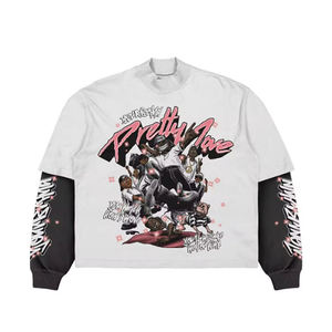 Nuevo diseño Venta caliente de alta calidad Full Printed Double Sleeves O-Neck Summer Men's T-Shirts - Product Image 6