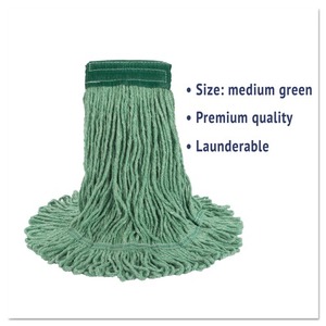 Boardwalk BWK502GNEA 5-inch Wet <b>Mop</b> Head Super Loop Cotton and Synthetic Fiber Medium Green - Product Image 6