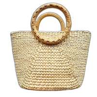 Fabrication Vietnamienne TUYET DUNG WHB6 Vente en Gros Artisanat en Rotin Tressé Style Floral Jacinthe d'Eau Fait Main pour Femme