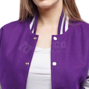 เสื้อแจ็คเก็ตเล็ตเตอร์แมนผู้หญิง คอตั้ง ทรงเข้ารูป ซับในขนสัตว์ถัก ปรับแต่งได้ ระบายอากาศ แห้งเร็ว - Product Image 5