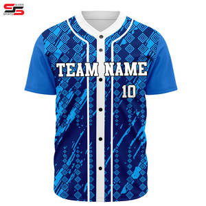 Maillot de baseball bicolore, uniforme de baseball avec impression par sublimation de qualité professionnelle et tissu en maille respirant - Product Image 1