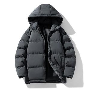Vestes d'hiver à capuche pour hommes de grande taille Manteaux rembourrés de base pour hommes Bomber Manteaux à bulles avec étiquette imprimée personnalisée - Product Image 6
