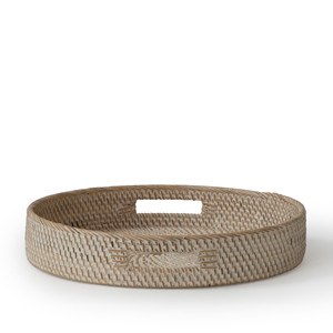 Bandeja de Servicio Decorativa de Ratán Natural de Alta Calidad, Hecha a Mano, Ecológica, con Asa, Color Personalizado, Acabado Pulido - Product Image 2