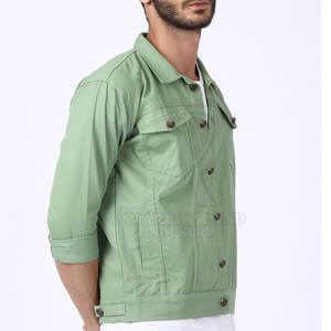 แจ็กเก็ตยีนส์ของผู้ชายสำหรับฤดูหนาวผ้าคอตตอนผ้า100% แห้งเร็วระบายอากาศได้ดีขนาดใหญ่ออกแบบได้ตามต้องการ - Product Image 3