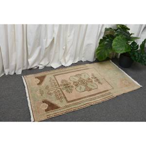 Vintage 180cm X 320cm Beige alfombra turca hecha a mano área grande poliéster lana látex abstracto Patchwork pasillo alfombras - Product Image 3