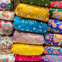 Tissu Jacquard Floral Brodé de Luxe Respirant Non Tissé HONEY LACE avec Paillettes pour Robe de Soirée Africaine et de Mariage, Taille Moyenne Garçons