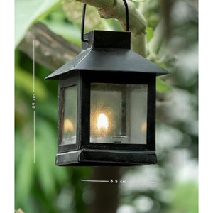Mini soporte de luz de té de metal negro para exteriores y mesa linterna de vela de Navidad para decoración del hogar e iluminación de tarro de pilar al por mayor - Product Image 4