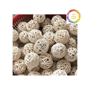 Boules décoratives en rotin tissées à la main Orbes décoratives en rotin naturel Boules en osier tissées à la main pour remplisseurs de bol de centres de table - Product Image 5