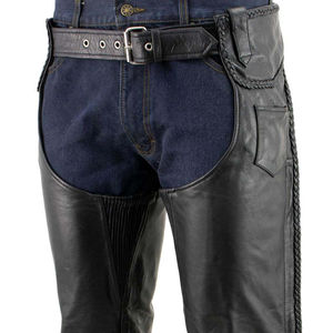 Chaparreras de cuero con correas ajustables, ajuste seguro, construcción duradera, estilo clásico para exteriores, chaparreras de cuero elegantes - Product Image 5