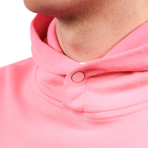 Sudadera con capucha para hombre con logotipo personalizado 100% algodón French Terry Oversized Pink Winter French Terry Hoodie Solid High Quality OEM - Product Image 5