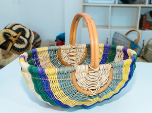 Cesta de ratán natural hecha a mano para decoración de almacenamiento en el hogar y estilo de vida ecológico - Product Image 5