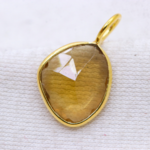 Natural Golden Citrine Gemstone 925 <b>Solid</b> Sterling Silver <b>Gold</b> Plated Handmade Women <b>Pendant</b> Jewelry for Wholesale - Product Image 4