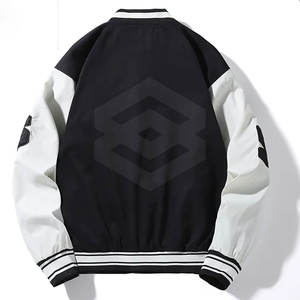 Chaqueta con letras de chenilla bordadas con estilo para hombre de alta calidad Chaqueta con letras de chenilla bordadas de diseño único - Product Image 3