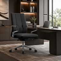 Chaise de bureau de direction moderne pivotante avec accoudoirs métalliques pour fournisseur de mobilier de bureau d'entreprise