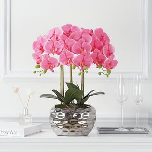 Plante artificielle d'orchidée Phalaenopsis <span class=keywords><strong>en</strong></span> <span class=keywords><strong>pot</strong></span> <span class=keywords><strong>en</strong></span> céramique de 47 cm pour Noël et la décoration intérieure - Product Image 3