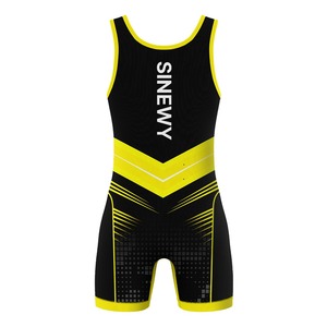 Combinaisons de lutte personnalisées en gros avec logo sublimé, uniformes de lutte professionnels - Product Image 2