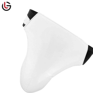 Protège-aine de boxe MMA Conception d'étiquette personnalisée en cuir véritable professionnel Caractéristiques de sécurité personnalisées Protège-aine en cuir véritable - Product Image 2