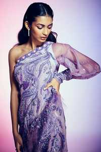 เดรสทางการยาวถึงเข่าพร้อมลูกปัดชุดเดรสปาร์ตี้ทางการผ้าชีฟองเข้ารูปลายดอกไม้แขนสั้นผ้าไหมซักได้ฟรีไซส์ - Product Image 4