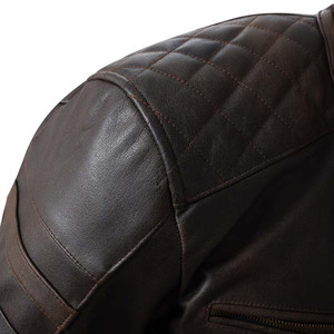 Chaqueta de Motociclista de Cuero Vacuno 100% Auténtico con Acabado Desgastado, Chaqueta de Cuero Personalizada Resistente a la Abrasión para Motocicleta - Product Image 5