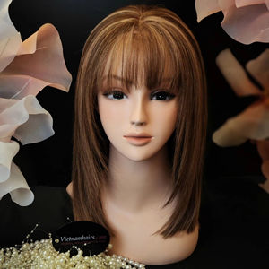 Venta caliente 2025 4x4 marrón oscuro Remy vietnamita 100% cabello humano Cierre de seda peluca cutícula completa transparente HD precio al por mayor - Product Image 1