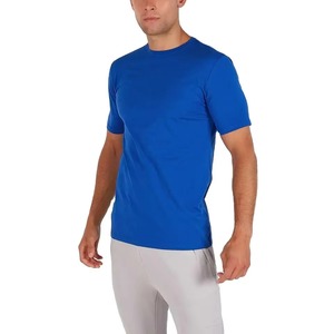T-shirt basique uni pour homme, de haute qualité, 95% coton, 5% élasthanne, extensible, coupe ajustée, Stitch Player - Product Image 2