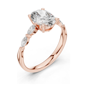 Anillo de Diamante Cultivado en Laboratorio de 17 Quilates para Mujer, Claridad VVS-VS EF, Oro de 18 Quilates, 14 Quilates, 10 Quilates y Plata 925, Oro Rosa, Amarillo y Blanco - Product Image 6
