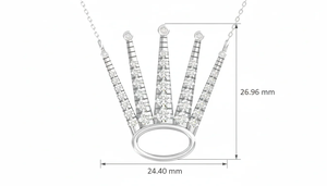 Collier de luxe en diamant avec chaîne pour femmes, pour mariage, fête, anniversaire, cadeau, port quotidien, pendentif, bijoux, style - Product Image 2