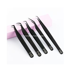 Hot Selling Fiber Tip Eyelash Tweezers 90-degree Lash Tweezer Nano Grip Strong Holding Custom Color Lash Extension Tweezers - Product Image 2