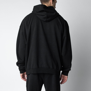 Sweat à capuche uni brodé pour l'hiver 2025, poche latérale, pull léger, 100% coton, écologique, séchage rapide, vente en gros - Product Image 6