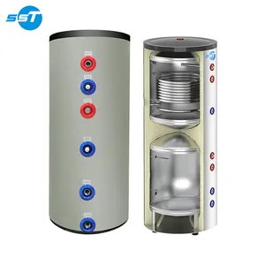 SST individueller 100L 200L 300L 500L Warmwasserbereiter Warmwasserkessel Haushaltwärmepumpe Edelstahl Speicher-Wasserbehälter