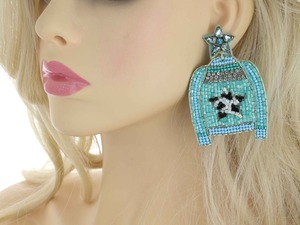Pendientes de cuentas para mujer hechos con cuentas de vidrio 100% t, diseño elegante, ligeros y perfectos para ocasiones informales y formales. - Product Image 5